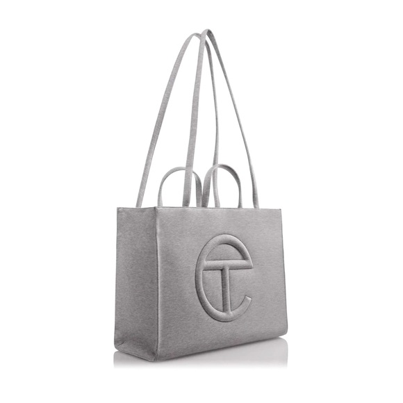 UGG x Telfar Large Fleece Shopper Tote- Grey (Luxury Travel Bag ) - Picture 2 of 8